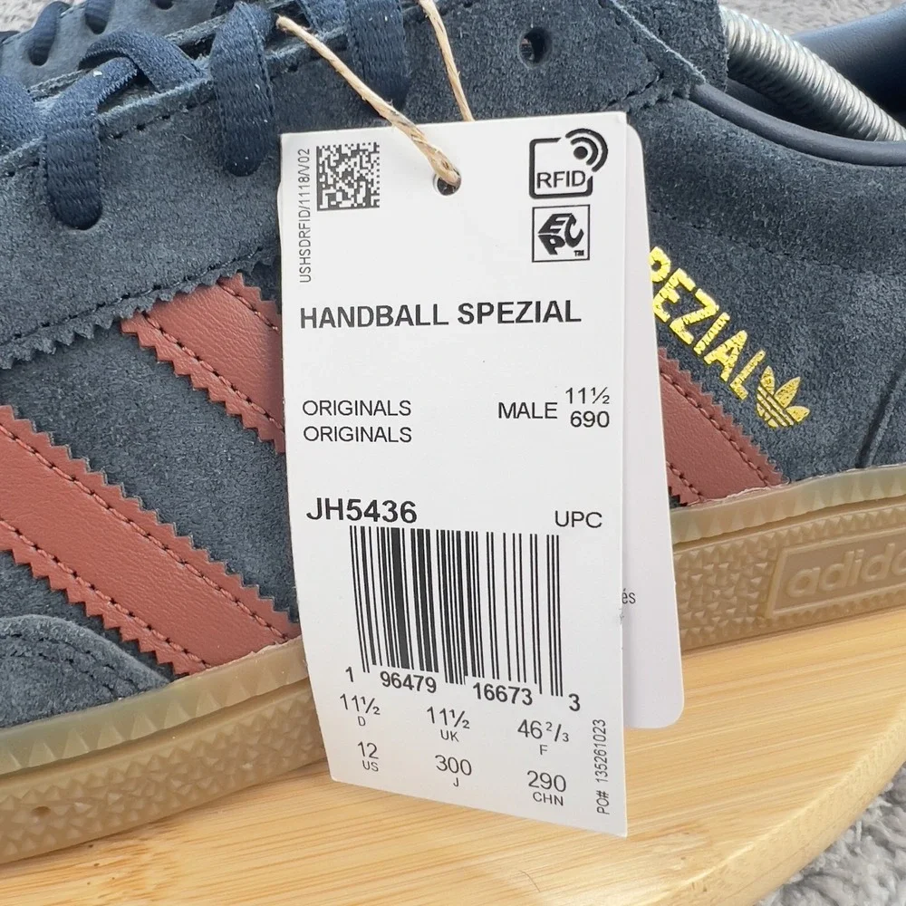 Adidas Handball Spezial Shoes Mens 12 Blue Gum Suede Leather Retro JH5436 - Picture 12 of 13